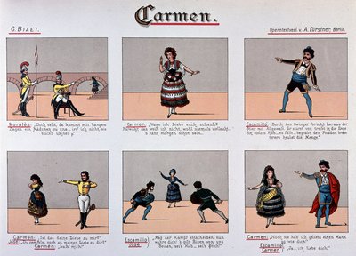 Carmen - Série de imagens do século XIX de German School