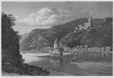 Caub And The Palatinate (gravura) de German School