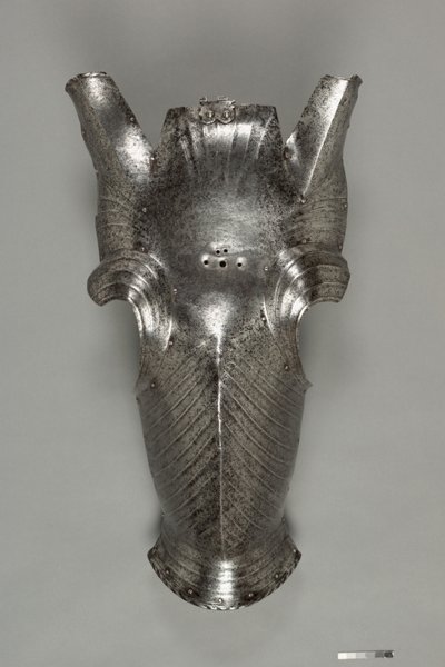Chanfron em estilo Maximiliano, c.1510 (aço) de German School