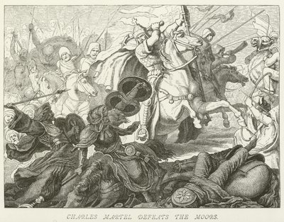 Charles Martel derrota os mouros de German School