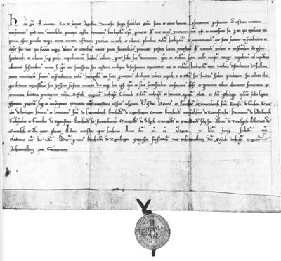 Carta de Henry Raspe, Landgrave da Turíngia e anti-rei alemão, para o Bispo Hermann de Wurzburg de German School