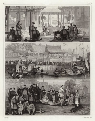 Cenas chinesas (gravura) de German School