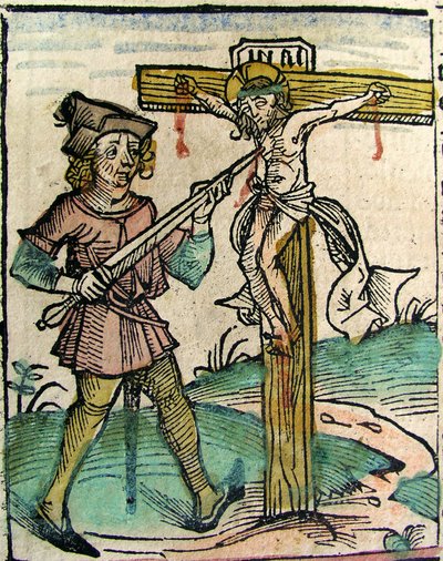 Cristo Recrucificado, publicado no Nuremberg Chronicle, 1493 de German School