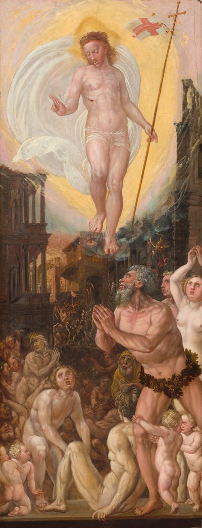 Cristo no Limbo, c.1550-1575 (óleo sobre painel) de German School