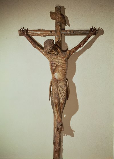 Cristo na cruz, chamado Le Devot Christ, 1307 (madeira) de German School