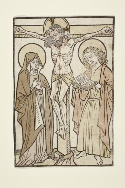 Cristo na cruz entre Maria e São João, 1460-70 de German School