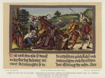 Cristo a caminho do Calvário (cor litho) de German School