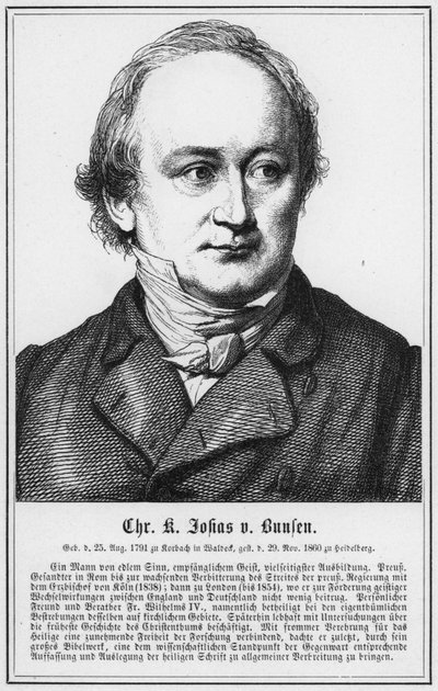 Christian Karl Josias von Bunsen (gravura) de German School