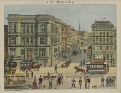 Transporte urbano (cor litho) de German School