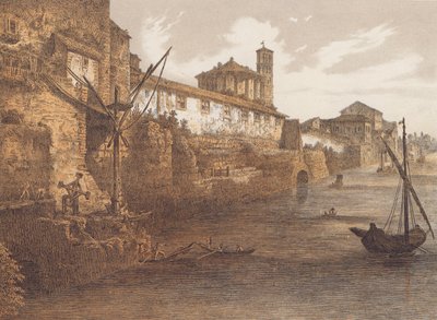 Cloaca Maxima, Roma (litografia a cores) de German School