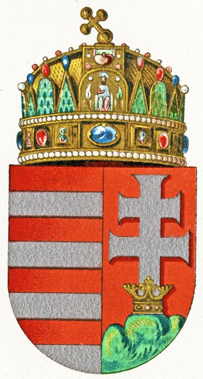 Brasão de armas da Hungria, c.1898 de German School
