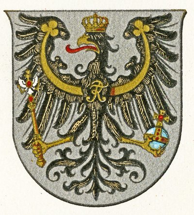 Brasão de armas do Reino da Prússia e depois da Província da Prússia Oriental, c.1898 de German School