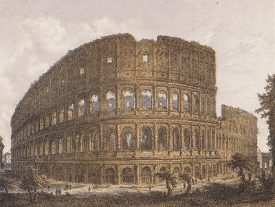 Coliseu, Roma (litografia a cores) de German School