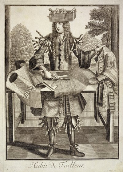 Traje para um alfaiate, pub. por Gerard Valck (16512-1726) c.1690 de German School