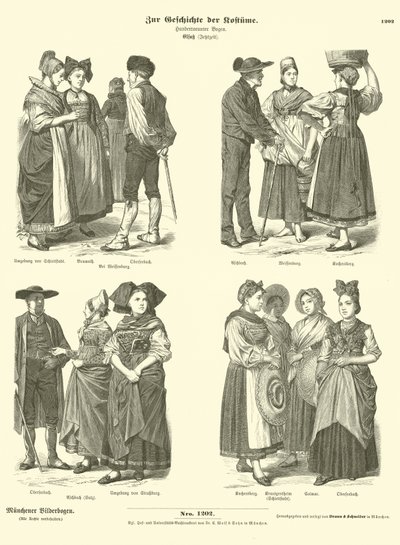 Fantasias da Alsácia, século XIX de German School