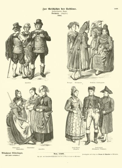 Fantasias de Baden, Alemanha, século XIX de German School