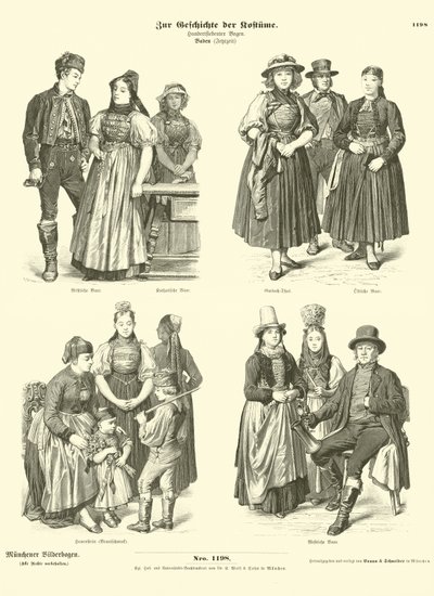 Fantasias de Baden, Alemanha, século XIX de German School