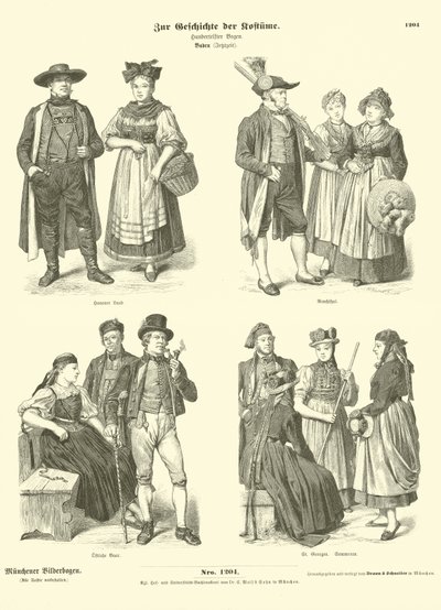Fantasias de Baden, Alemanha, século XIX de German School