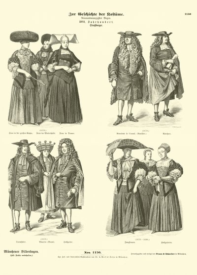 Trajes de Estrasburgo, do século 17 de German School