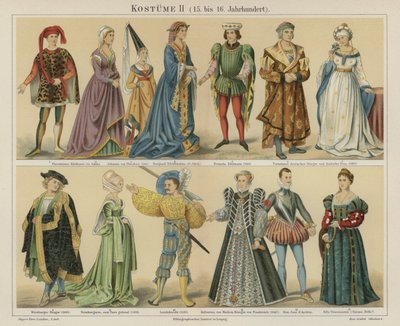 Fantasias dos séculos XV e XVI (cor litho) de German School