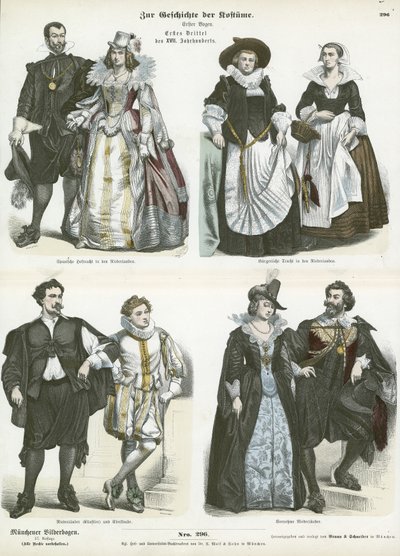 Figurinos da Holanda, início do século XVII de German School
