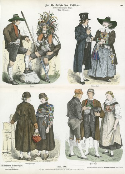 Fantasias do Tirol, século XIX de German School