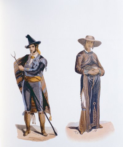 Figurinos dos habitantes do México e Vera Cruz de German School