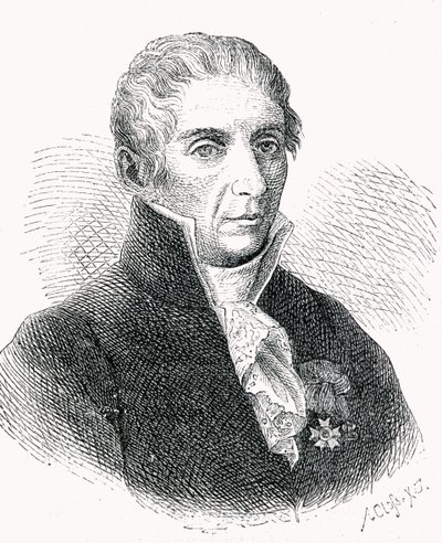 Conde Alessandro Volta (1745-1827) gravado por Adolf Closs (1840-94) de German School