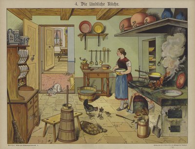 Cozinha campestre (cor litho) de German School