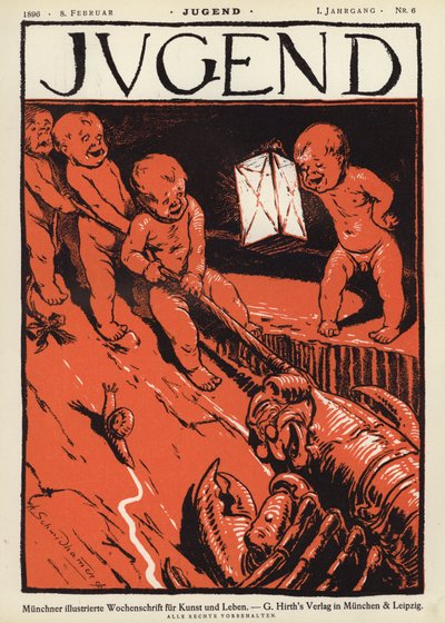 Ilustração da capa da revista Jugend de German School