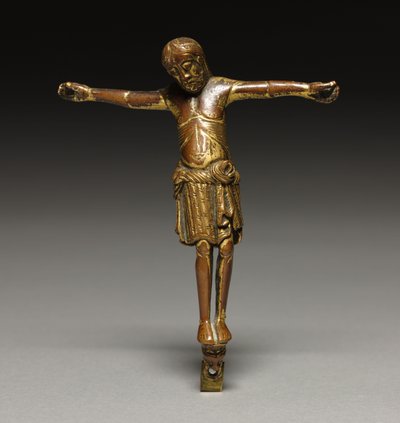 Cristo crucificado, c.1200 (bronze dourado) de German School