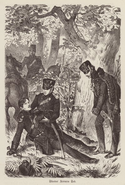 Morte do poeta e soldado alemão Theodor Koerner de German School