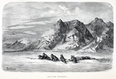 Deep Snow traveliing, pub. Londres 1874 de German School