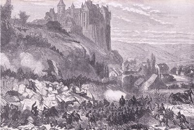Defence of Chateaudun, Cassells History of the War between France and Germany publicado por Cassell and Company Limited, c.1890 (litho) de German School