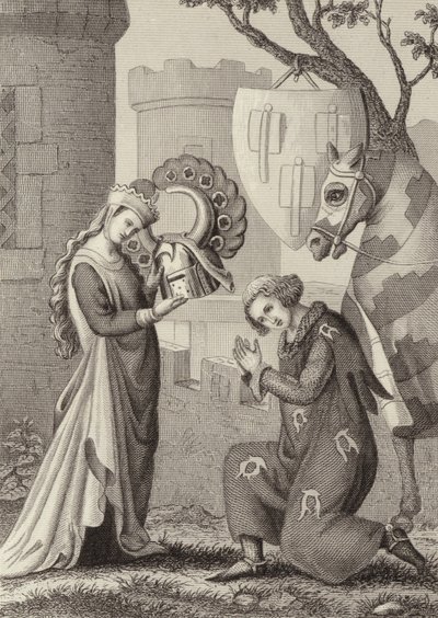 Partida de um cavaleiro de German School
