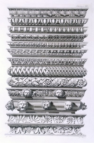Designs para cornijas, 1856 de German School