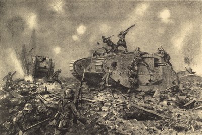 Destruição dos tanques ingleses pelas forças alemãs de German School