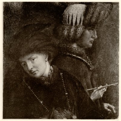 Die Brüder Van Eyck, Hubert van Eyck (1366 - 1426), Jan van Eyck (1386 - 1440), 1884-90 (fototipo) de German School