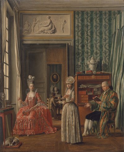 Cena doméstica, c.1775-80 de German School