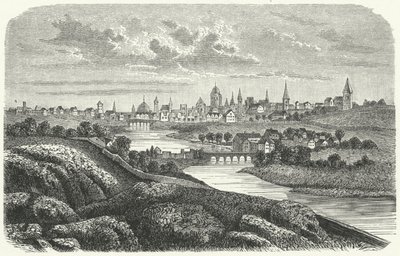 Dublin no século XVII (gravura) de German School