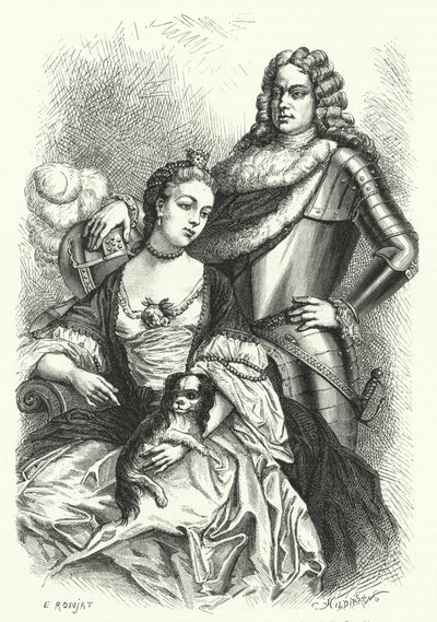 Duque e Duquesa de Marlborough (gravura) de German School