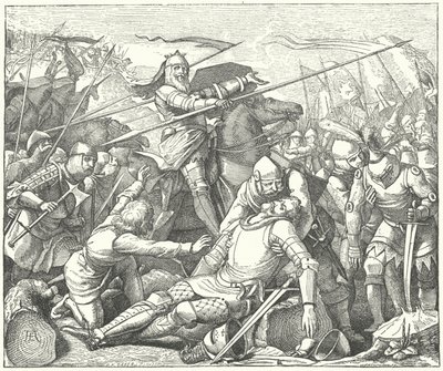 Eberhard II, Conde de Wurttemberg, na Batalha de Doffingen de German School