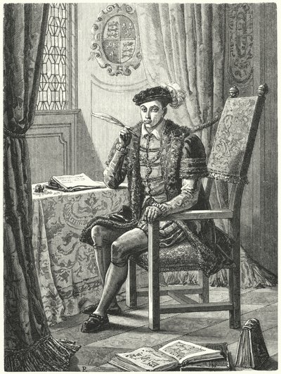 Edward VI, Rei de Inglaterra (gravura) de German School