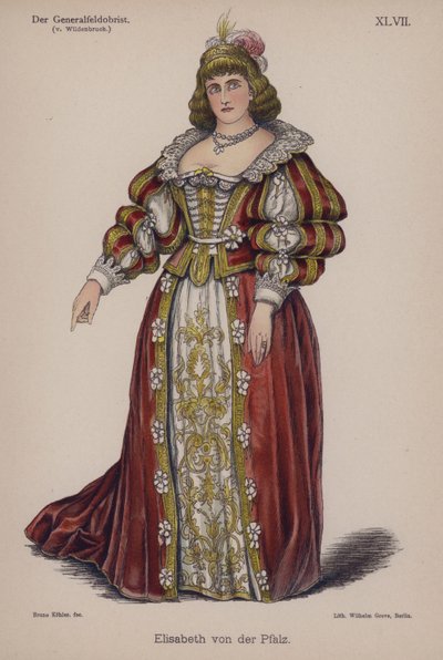Elisabeth of the Palatinate, do Der Generalfeldoberst de Ernst von Wildenbruch (cor litho) de German School