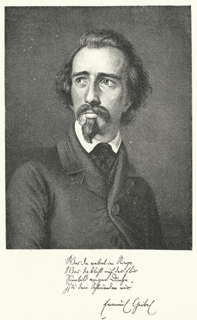 Emanuel Geibel, poeta e dramaturgo alemão (gravura) de German School