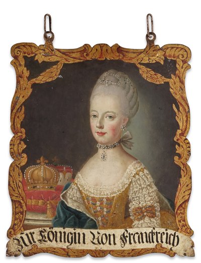 Alferes Maria Antonieta, após 1774 (óleo sobre metal) de German School