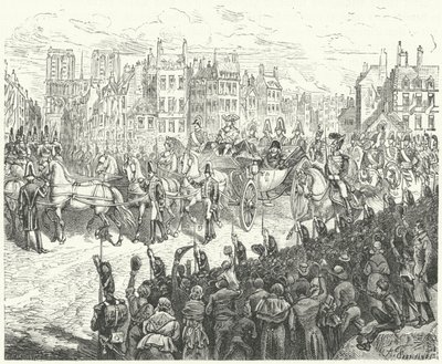 Entrada do rei Luís XVIII em Paris, 1814 de German School