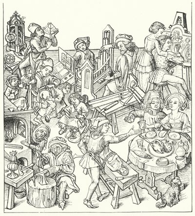 Vida cotidiana, em, 15o século, alemanha de German School