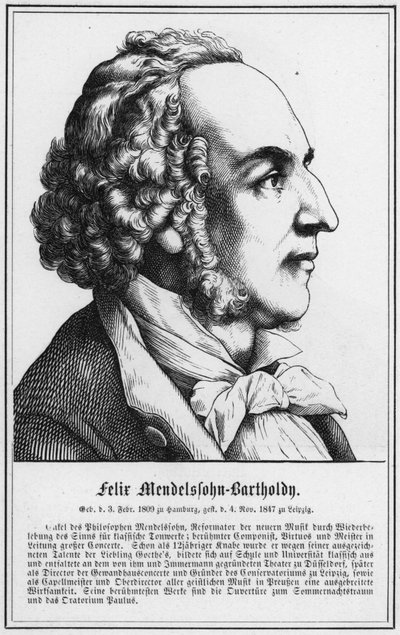 Felix Mendelssohn-Bartholdy (gravura) de German School