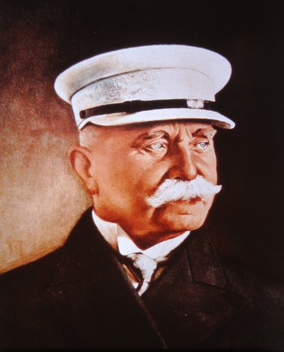 Conde de Ferdinand von Zeppelin (cor litho) de German School